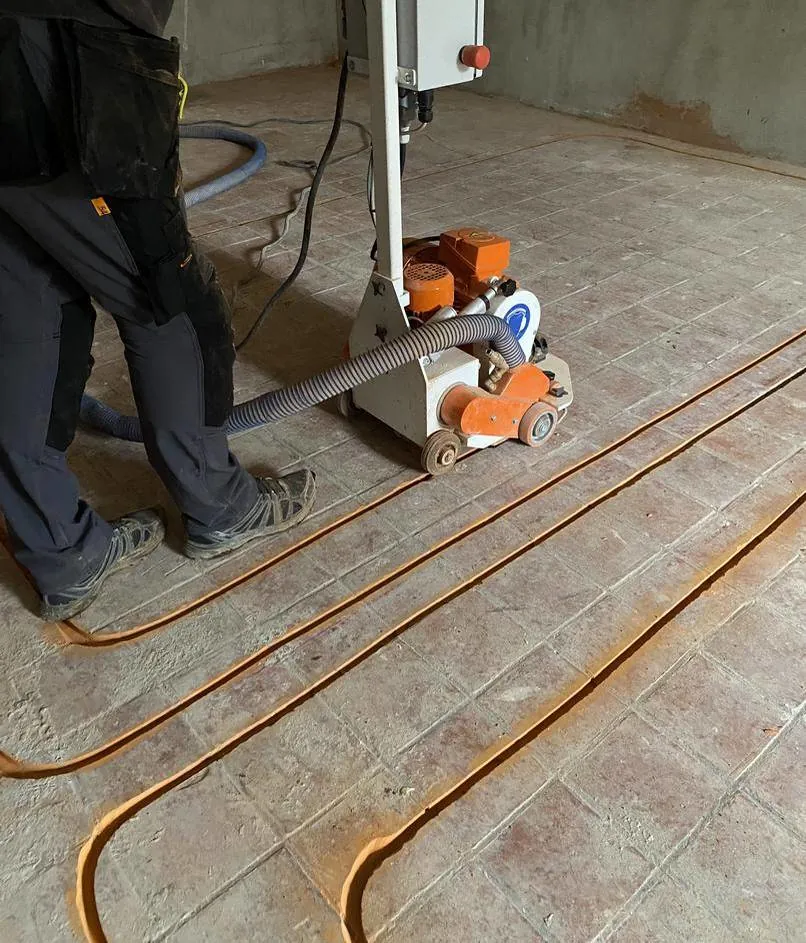 Le chauffage sol fraisé dans votre carrelage existant, sans le démonter