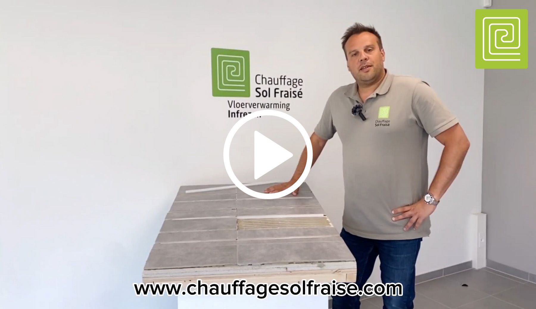 Voir la vidéo de présentation du chauffage sol fraisé dans le carrelage